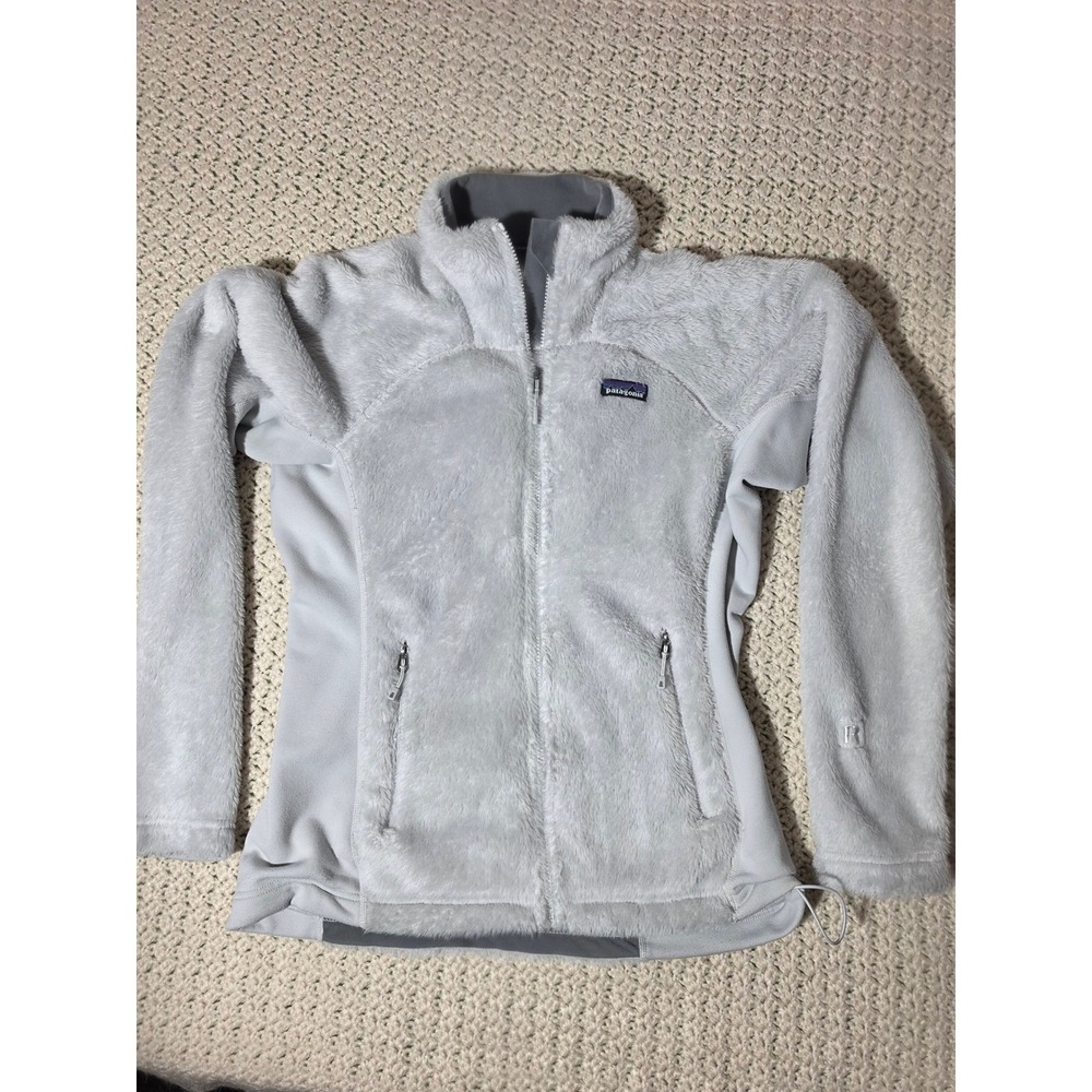 Patagonia R2 Regulator Fleece Jacket Womens Large Gray Full Zip Polartec Good